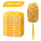 Single-sided 180 ° electrostatic precipitator for cleaning dust spider web cleaning disposable feather duster roof and desktop