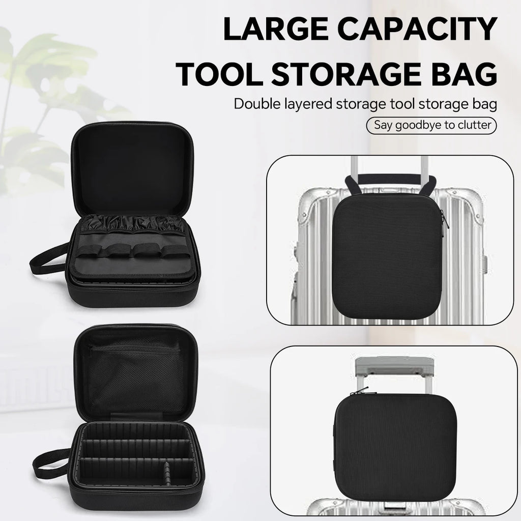 Professional Hairdressing Tool Box Durable Storage Case for Scissors Razors, and Trimmers Portable Salon and Travel Carrying Bag
