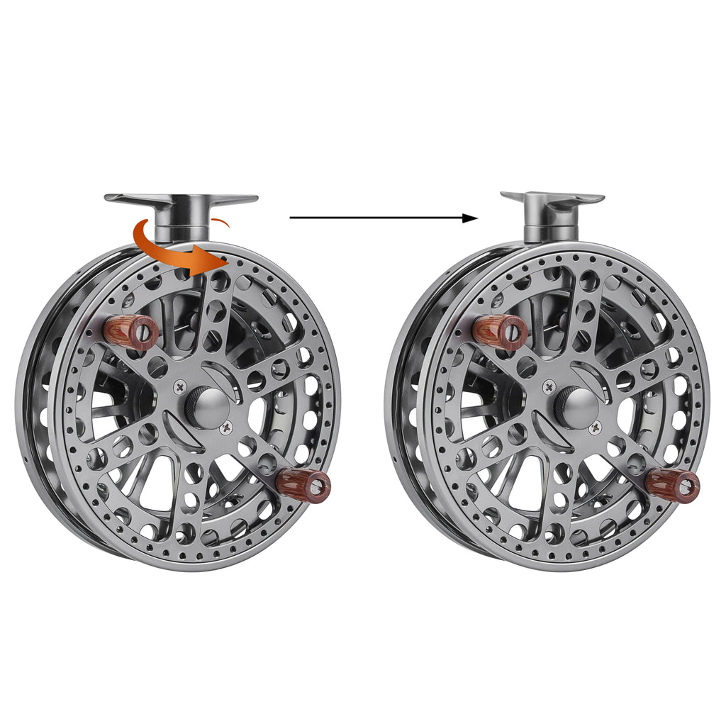 120mm 4 3/4 inch Centerpin Reel Float Reel Direction Changeable for Coarse Trotting Barbel Steelhead Salmon Float Fishing