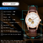 LONGLUX automatic watch elegant style wholesale mechanical wristwatches skeleton rome waterproof  mens watch men gift