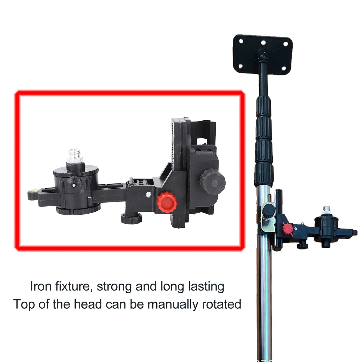 Level Measuring Layout Tools Level 360 Degree Adjustable Support Metal Plate Stretchable Rotatable for Wall Ceiling Mounted