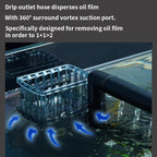 Fish Tank Oil Film Processor 3W Fish Tank Oil Removal Film 220V EU Plug 3cm Lift Floating Platform