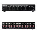 10-in 2 or 2-in 10-out audio signal selection switcher\audio switcher\speaker switcher\two-way switch RCA interface