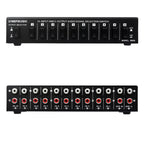 10-in 2 or 2-in 10-out audio signal selection switcher\audio switcher\speaker switcher\two-way switch RCA interface
