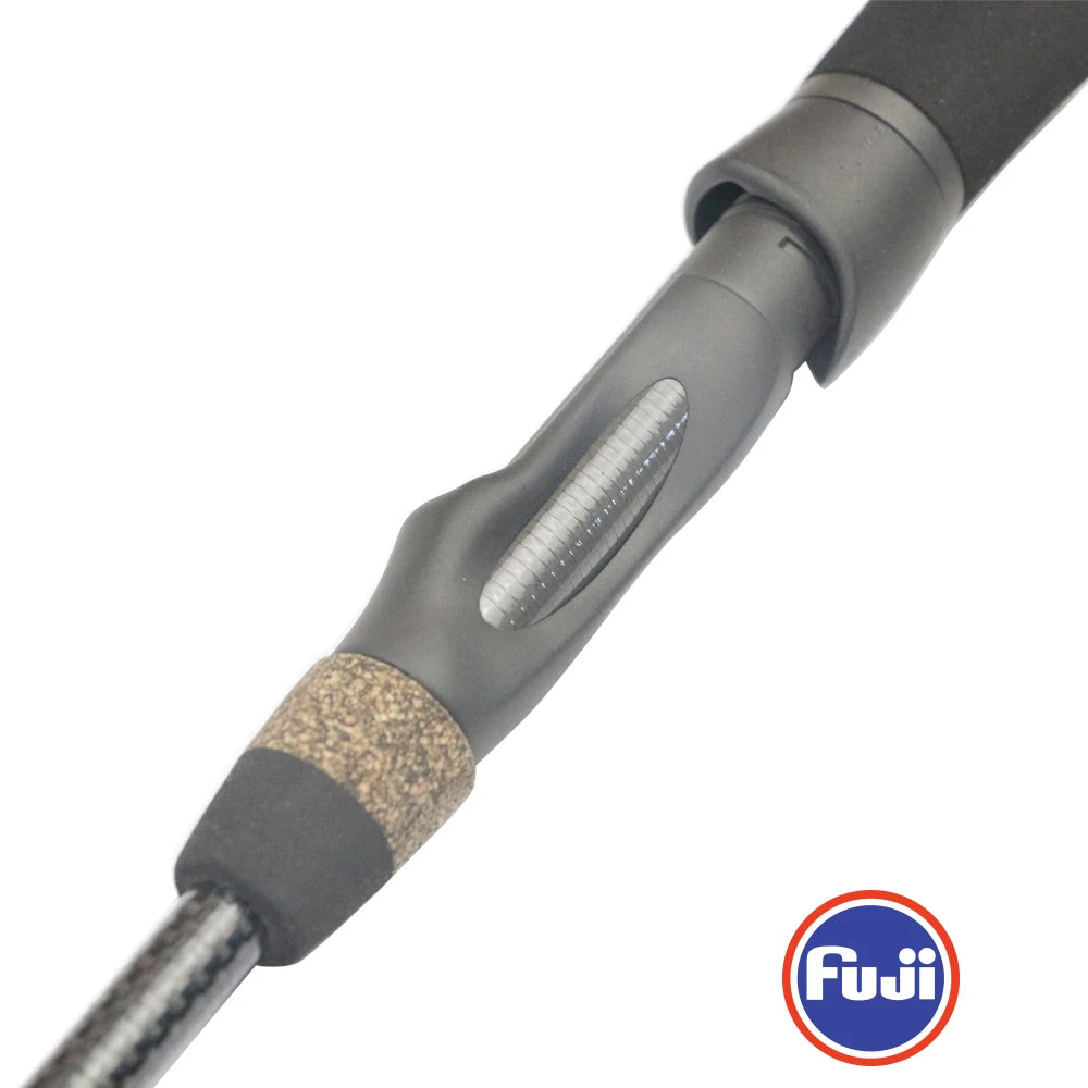 Pro Bomesh 1Set 56.1g Fuji 16# TVS Reel Seat Carbon Fiber Split Grip Butt Grip Spinning Handle Kit DIY Fishing Rod Accessory