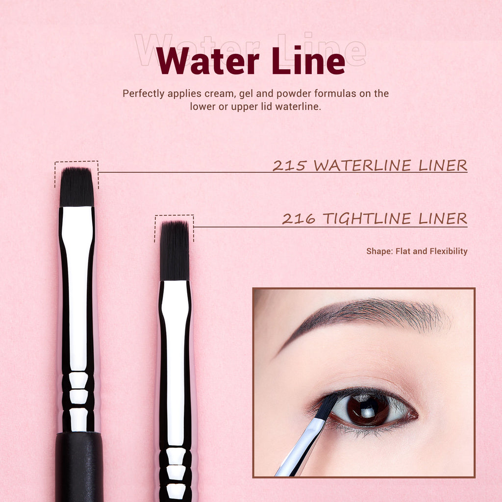 Jessup Eyeliner Brushes set,11pcs Eyeliner Brush Professional,Tapered Angled Flat Ultra Fine Precision Eyeliner Brush set T324