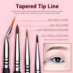 Jessup Eyeliner Brushes set,11pcs Eyeliner Brush Professional,Tapered Angled Flat Ultra Fine Precision Eyeliner Brush set T324