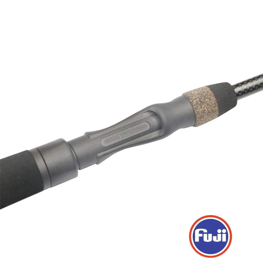 Pro Bomesh 1Set 56.1g Fuji 16# TVS Reel Seat Carbon Fiber Split Grip Butt Grip Spinning Handle Kit DIY Fishing Rod Accessory