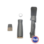 Pro Bomesh 1Set 56.1g Fuji 16# TVS Reel Seat Carbon Fiber Split Grip Butt Grip Spinning Handle Kit DIY Fishing Rod Accessory